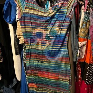 Desigual Black and Multicolor Patterned Garment